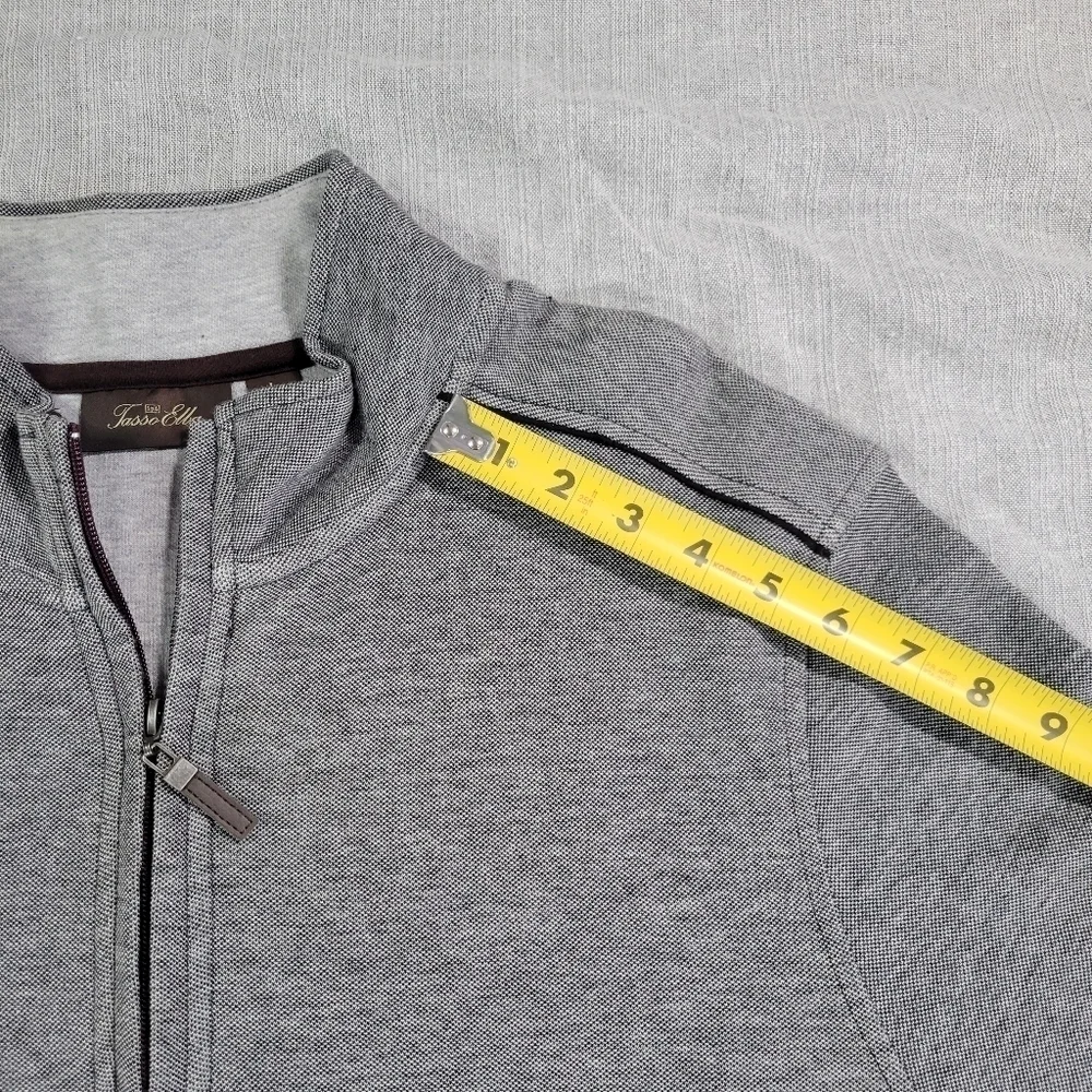 Tasso Elba SPA Mens LG Gray Pullover 100% Cotton EUC Golf Basic Preppy Timeless